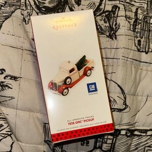 Hallmark Keepsake Red and White 1936 GMC Pickup Ornament